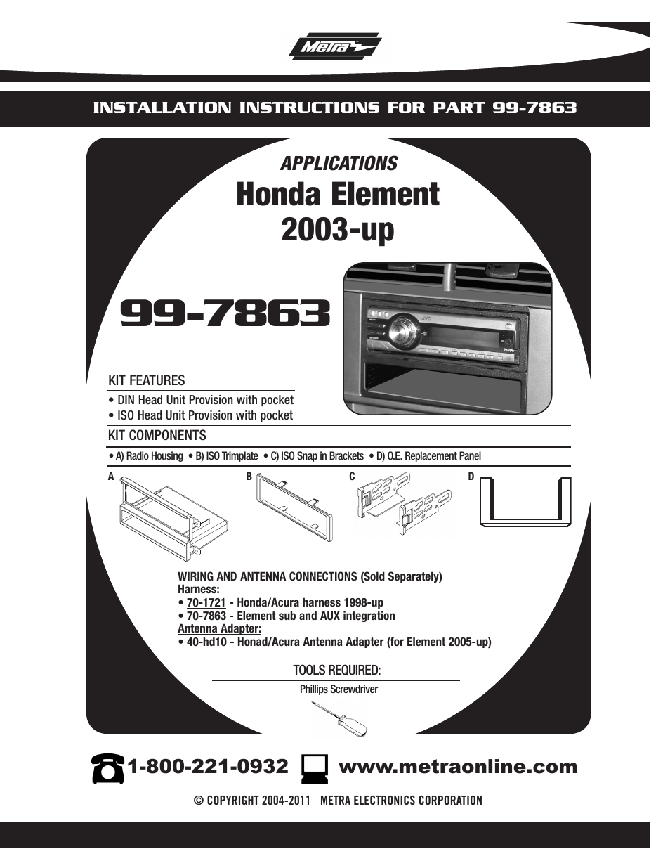 Metra Electronics 99-7863 User Manual | 8 pages
