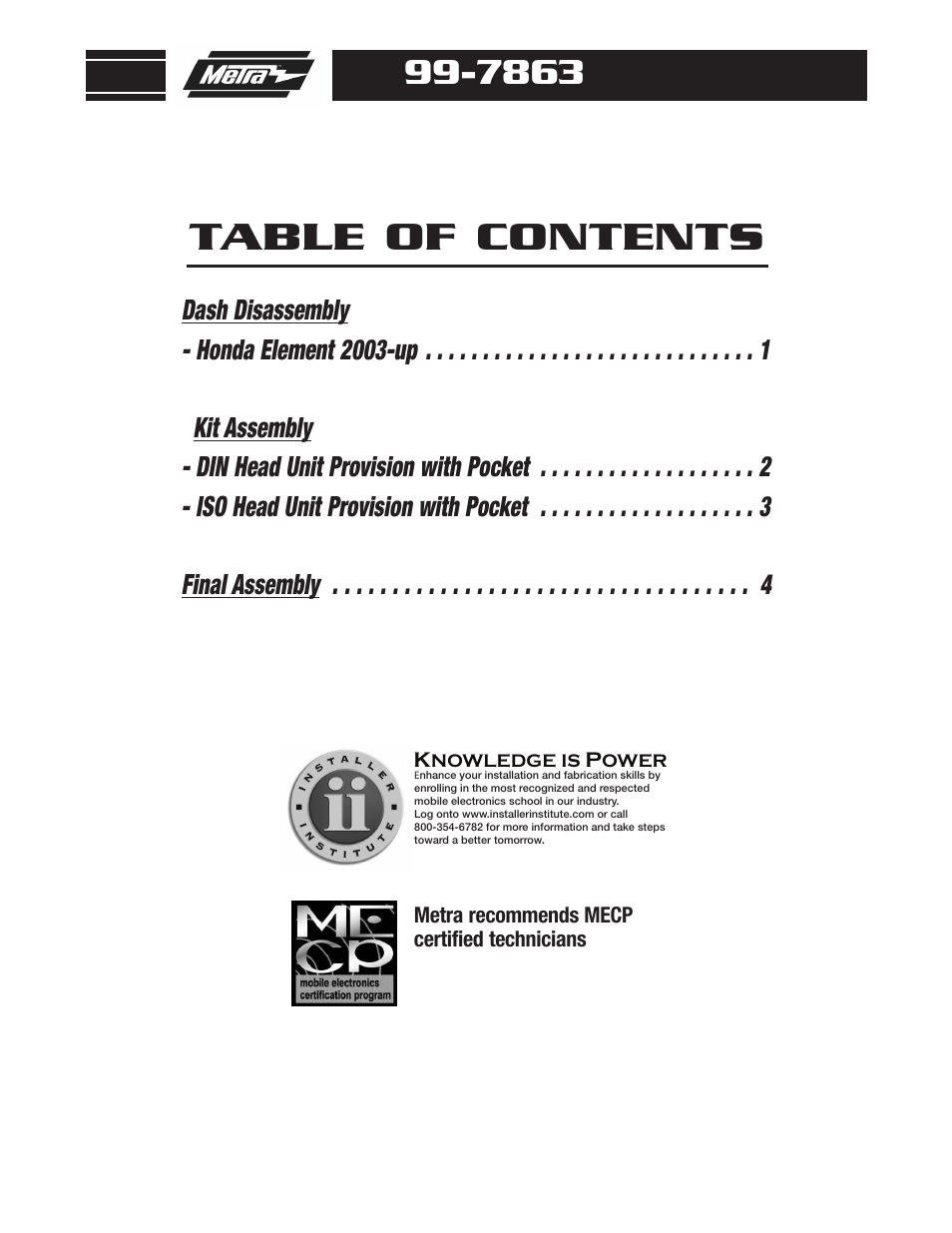Metra Electronics 99-7863 User Manual | Page 2 / 8