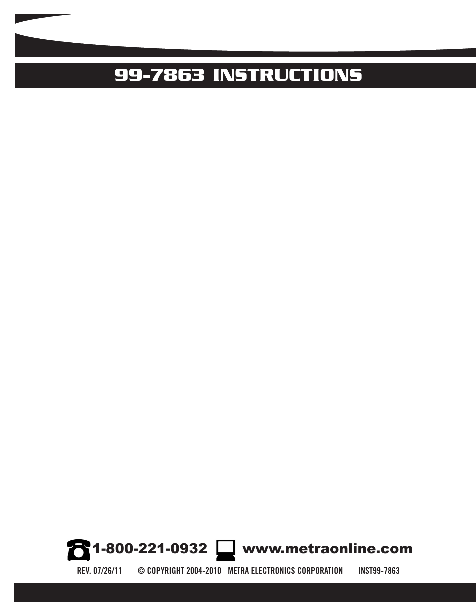 7863 instructions | Metra Electronics 99-7863 User Manual | Page 8 / 8