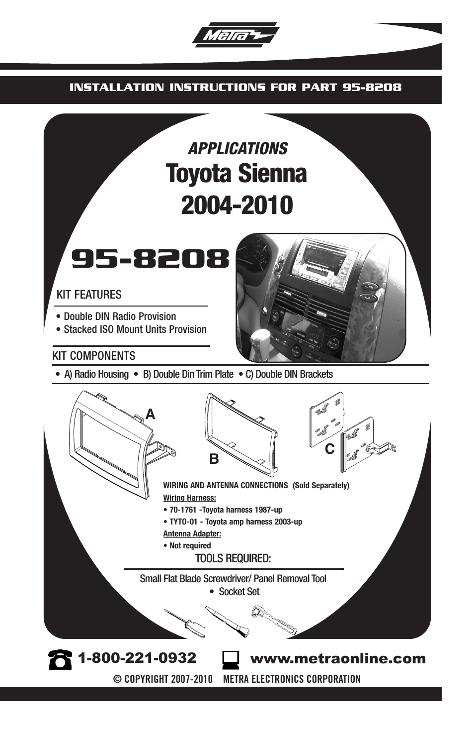 Metra Electronics 95-8208 User Manual | 8 pages