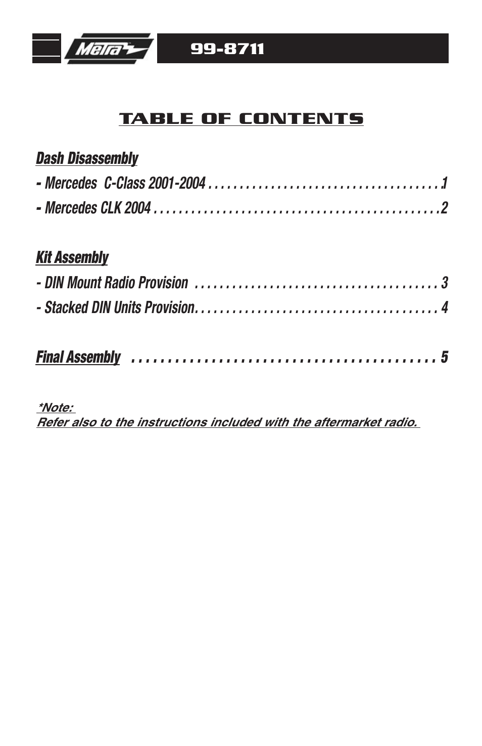 Metra Electronics 99-8711 User Manual | Page 2 / 8