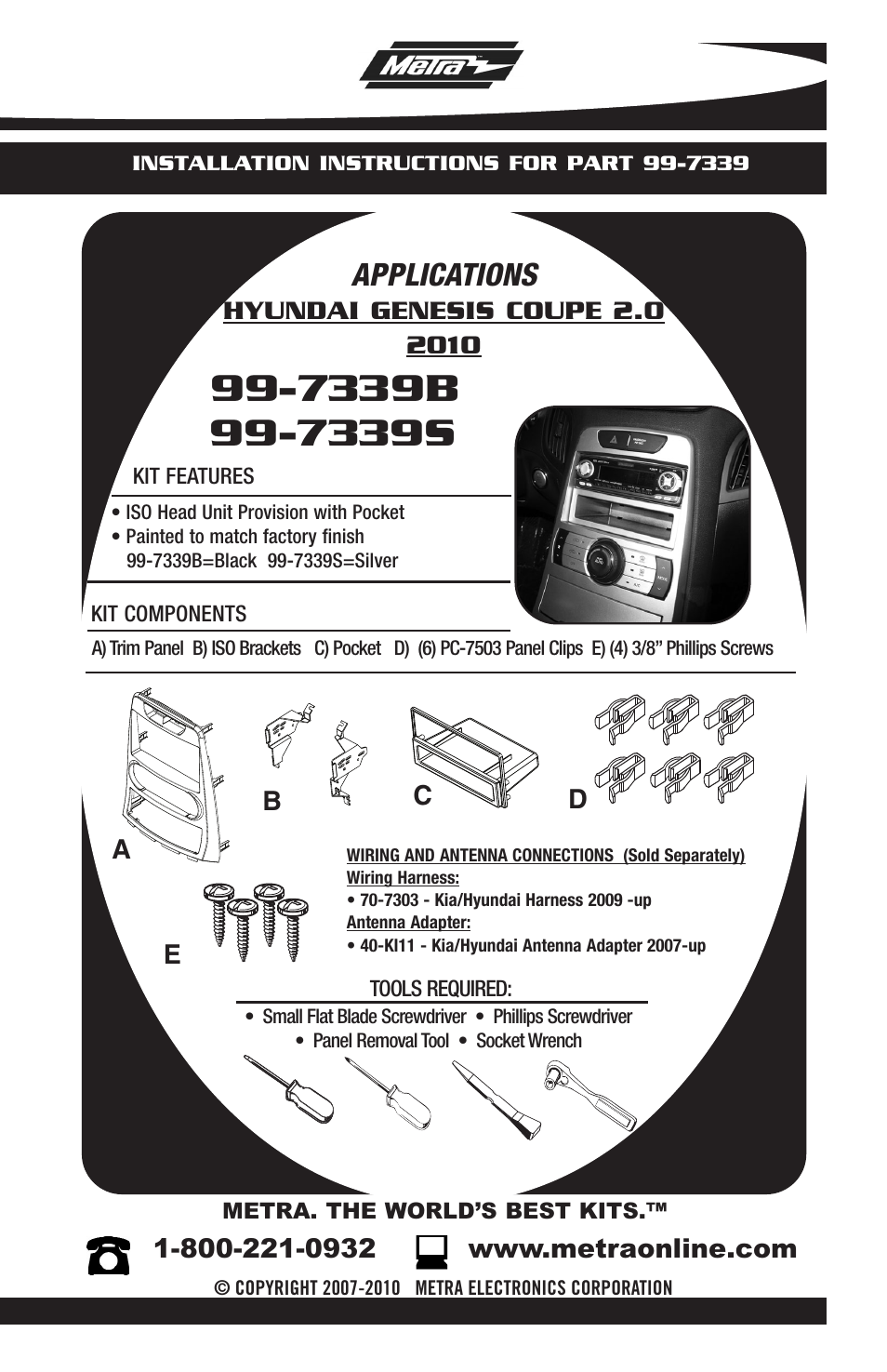 Metra Electronics 99-7339S User Manual | 8 pages