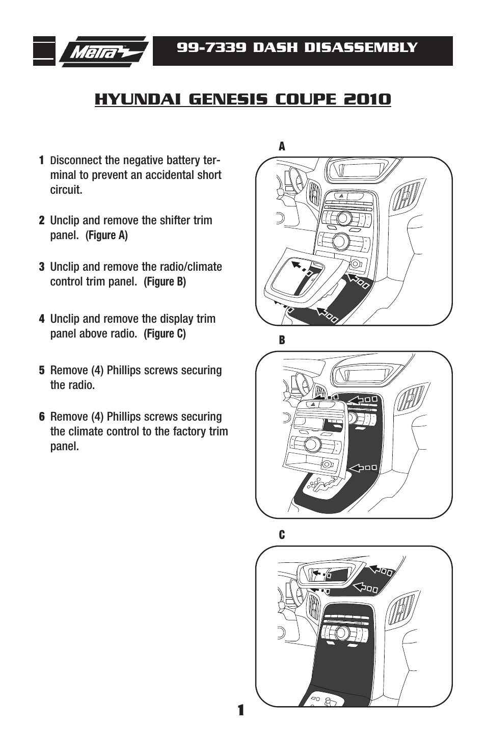 Hyundai genesis coupe 2010 | Metra Electronics 99-7339S User Manual | Page 3 / 8