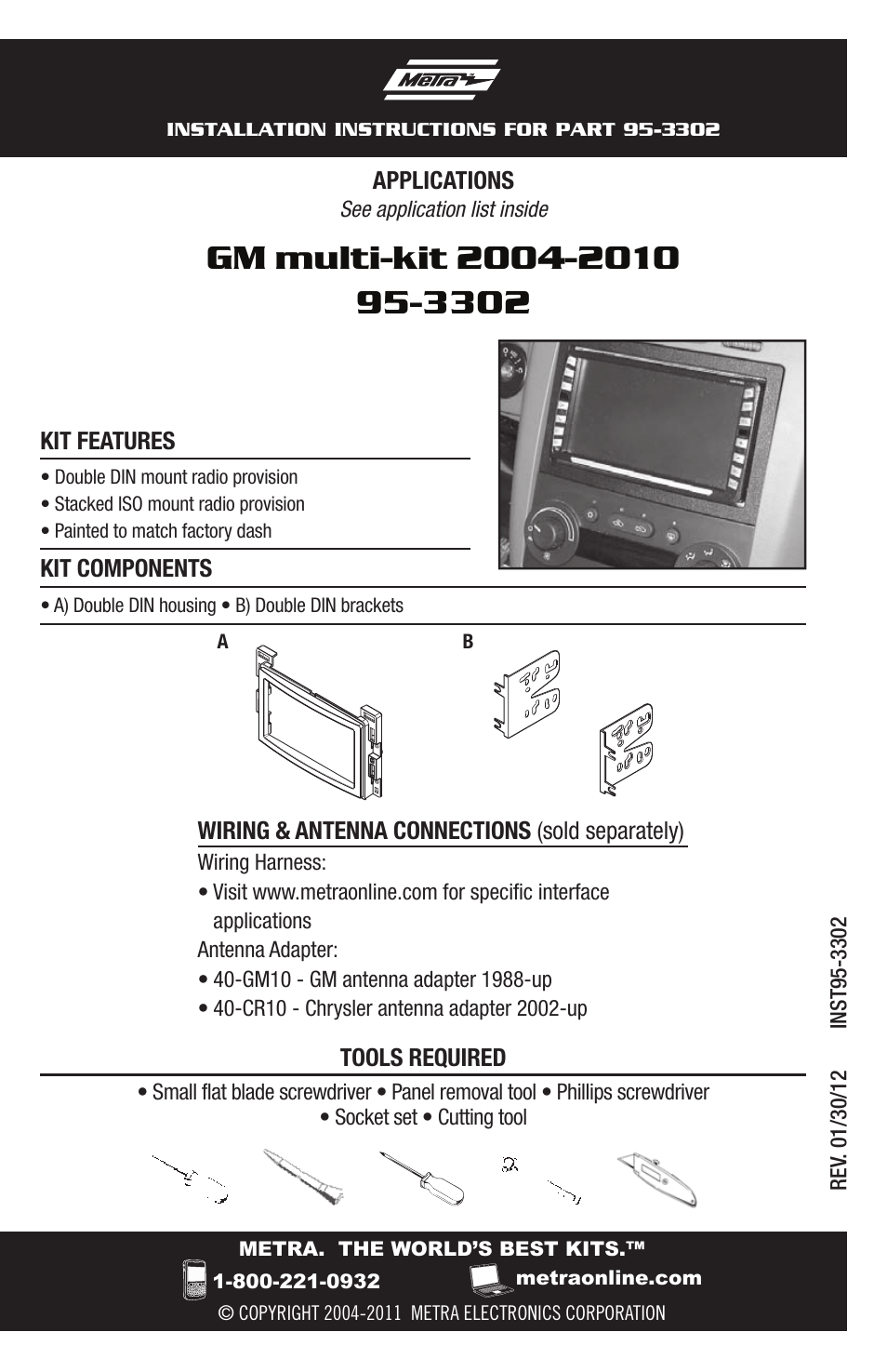 Metra Electronics 95-3302 User Manual | 40 pages