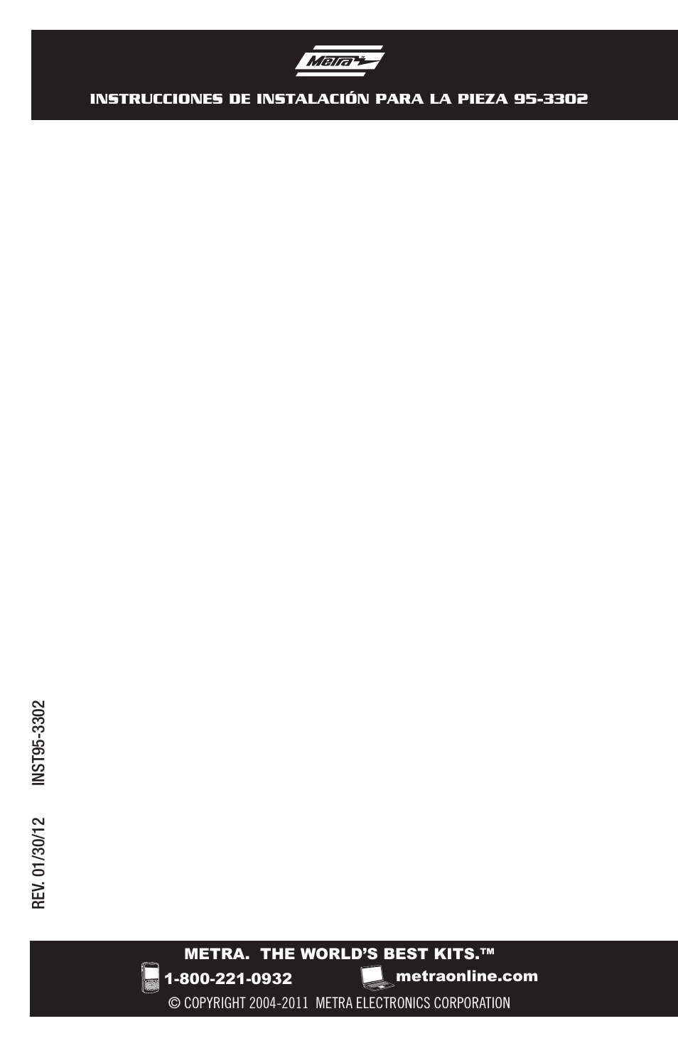 Metra Electronics 95-3302 User Manual | Page 40 / 40