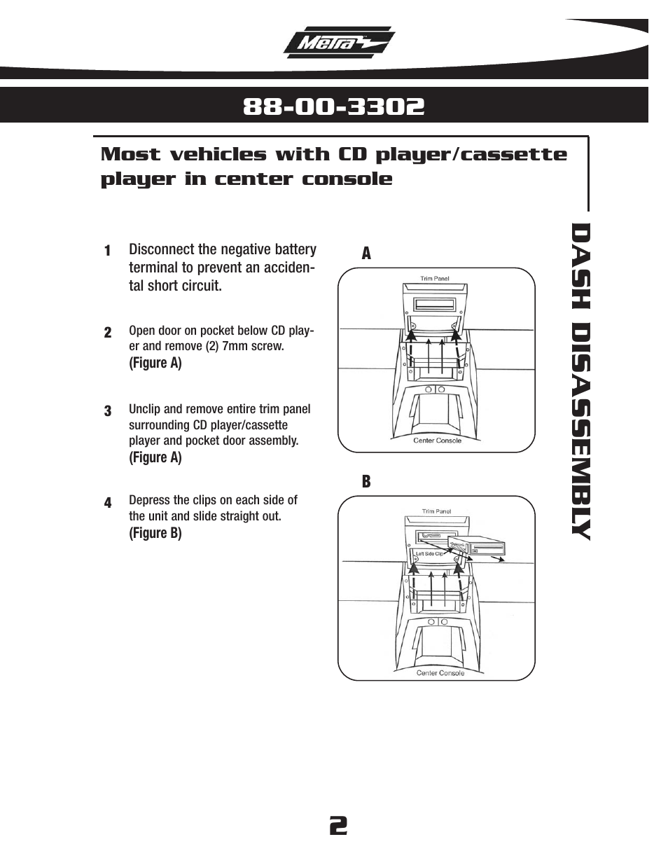 Da sh dis a ssembl y | Metra Electronics 88-00-3302 User Manual | Page 3 / 4