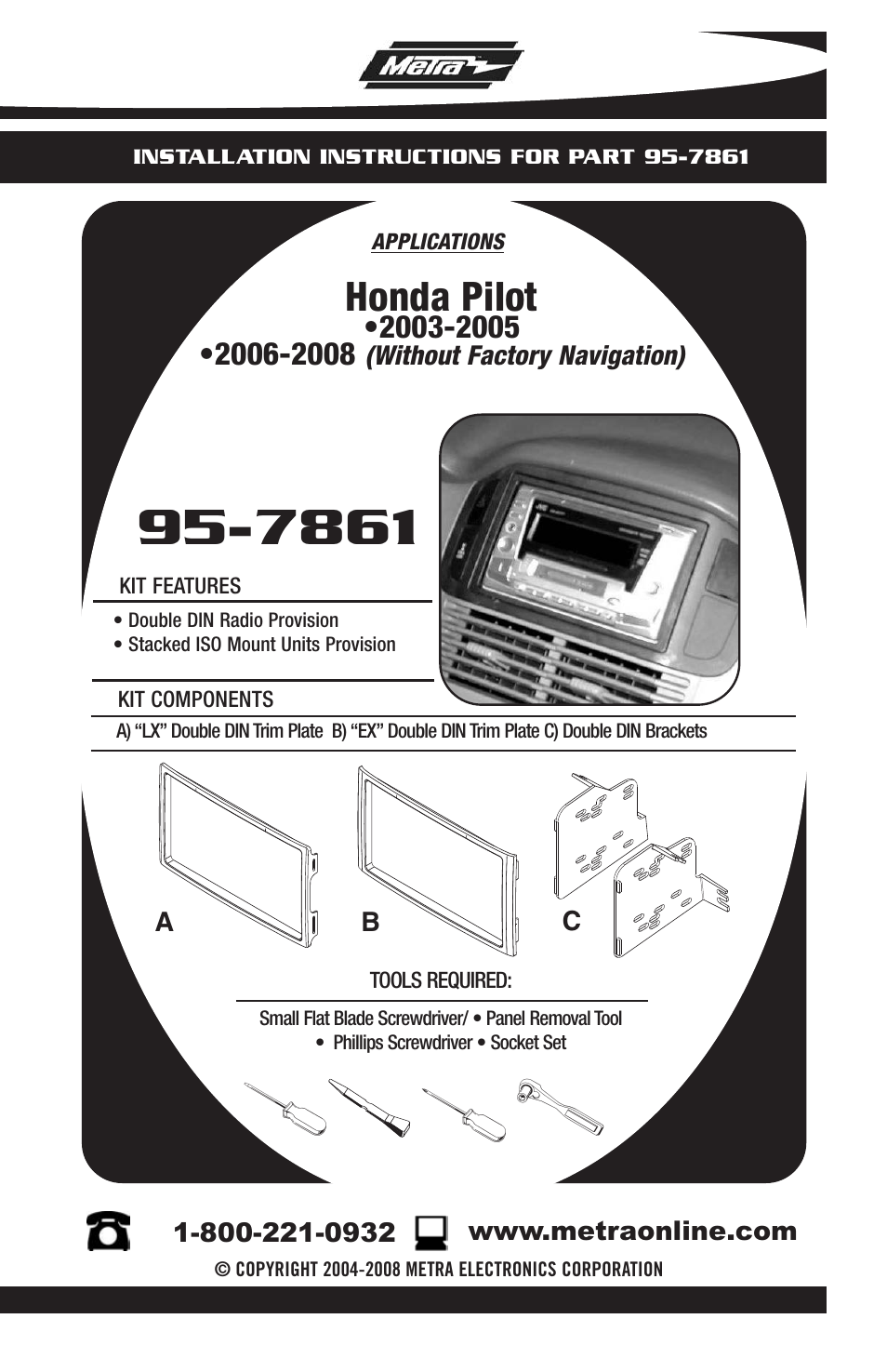 Metra Electronics 95-7861 User Manual | 8 pages