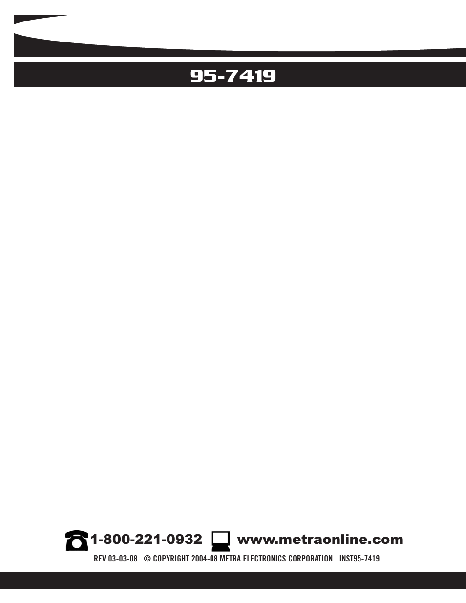 Metra Electronics 95-7419 User Manual | Page 8 / 8