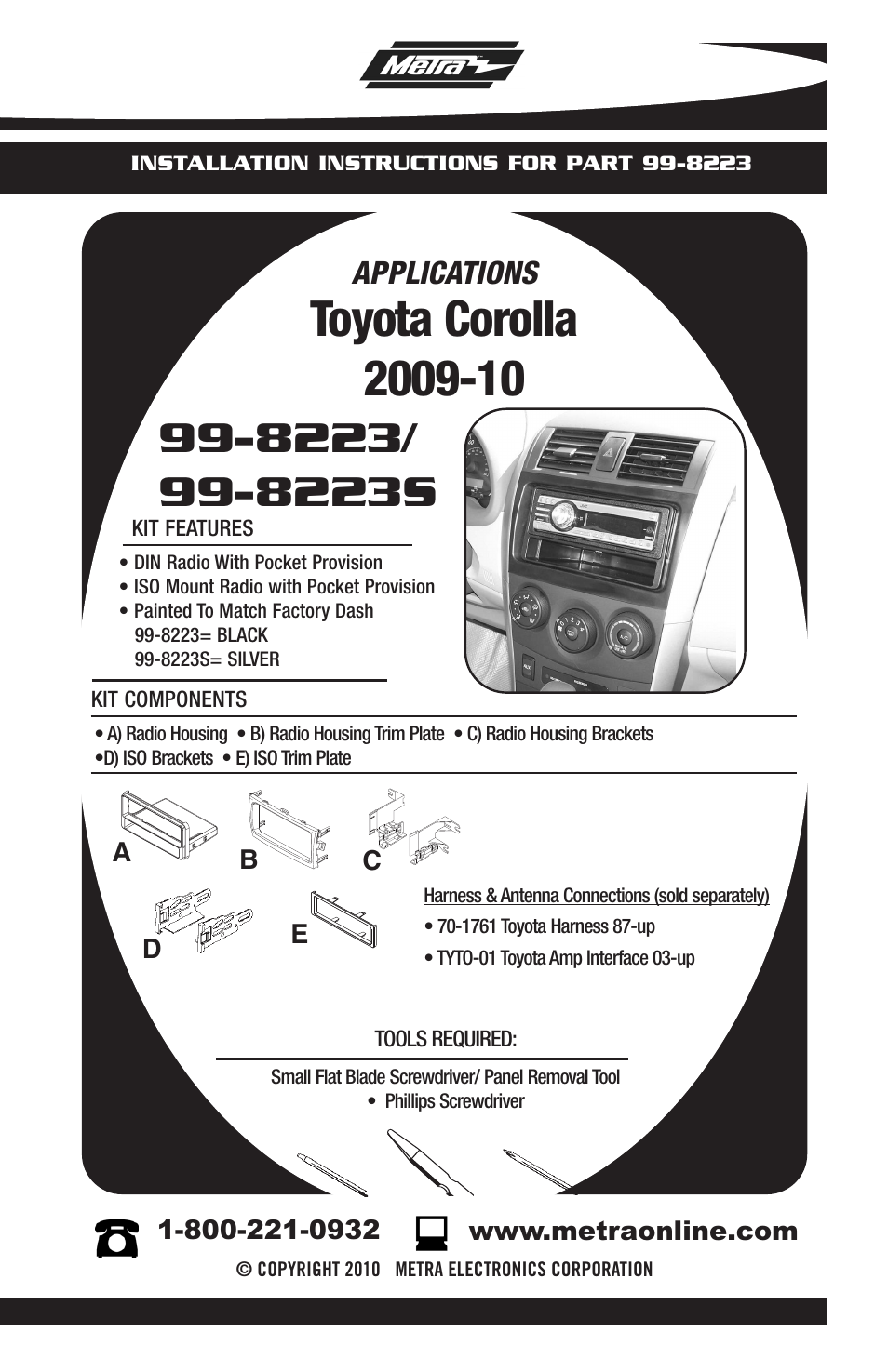 Metra Electronics 99-8223S User Manual | 8 pages