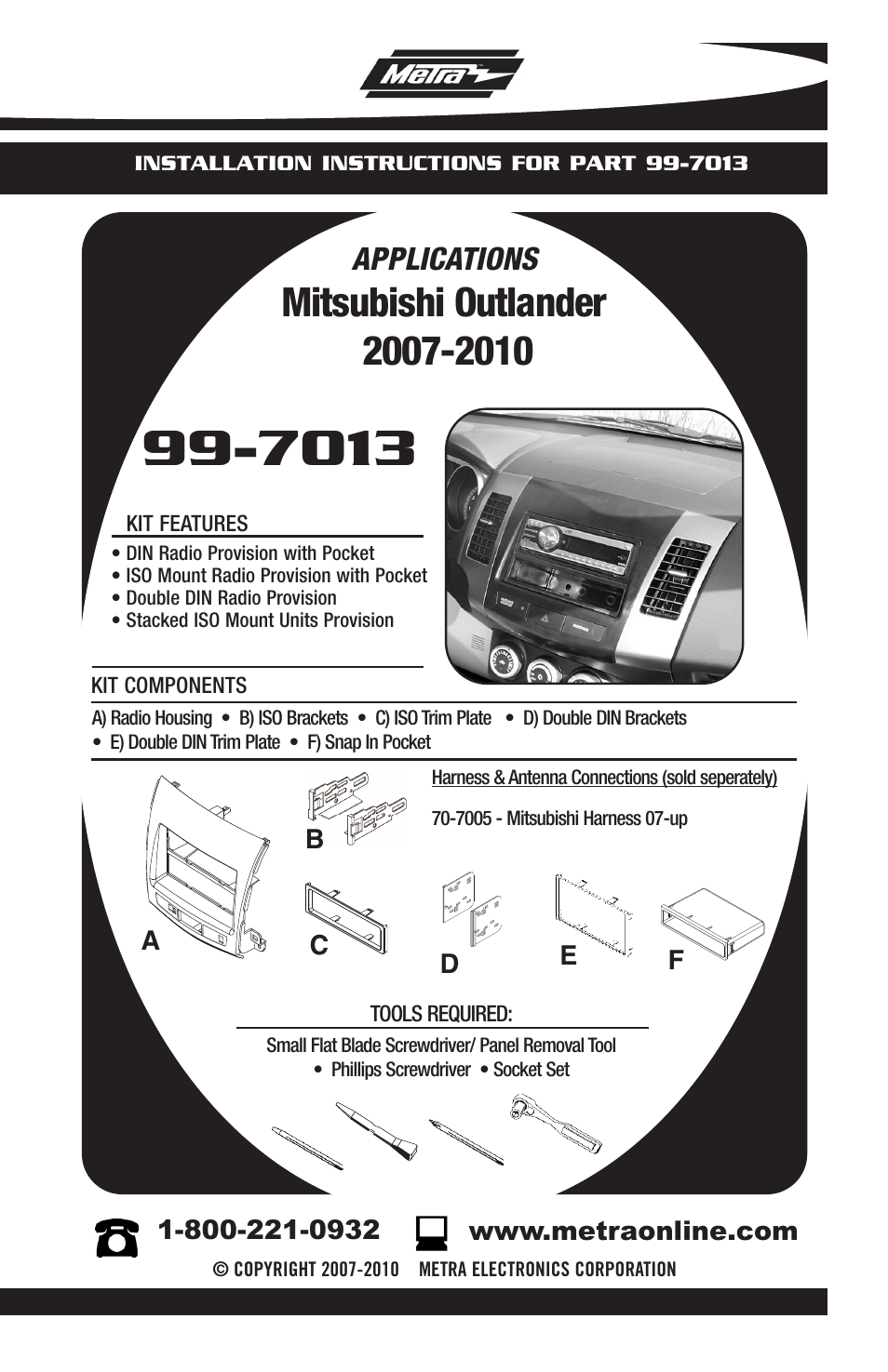 Metra Electronics 99-7013 User Manual | 12 pages