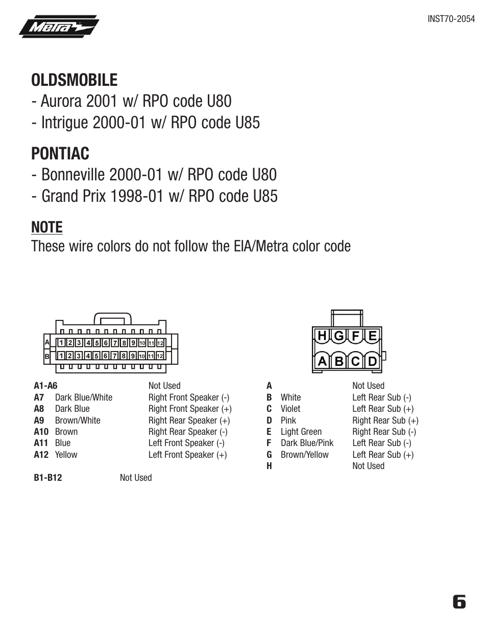 Metra Electronics 70-2054 User Manual | Page 11 / 16