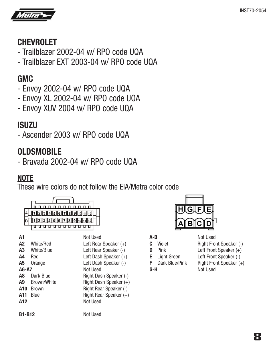 Metra Electronics 70-2054 User Manual | Page 13 / 16