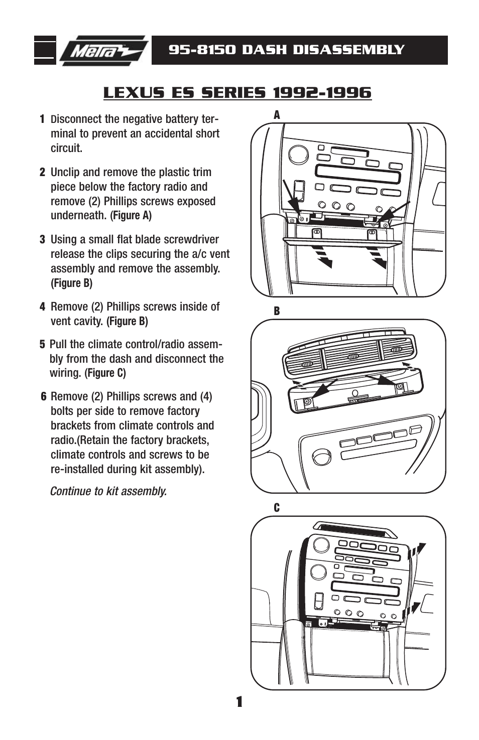 Metra Electronics LEXUS ES 95-8150 User Manual | Page 3 / 8