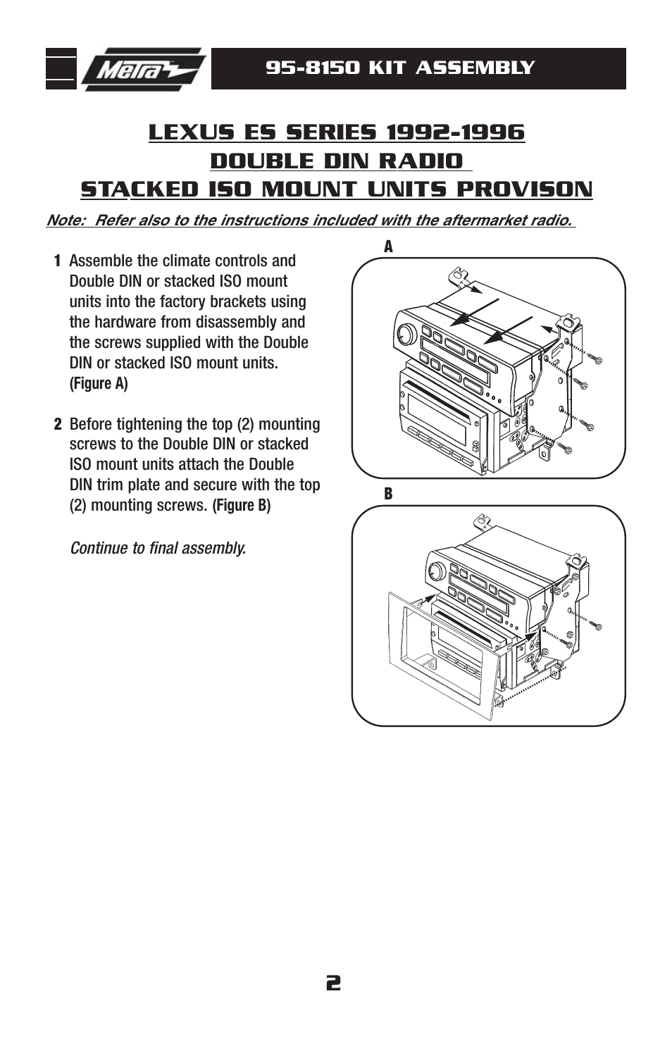 Metra Electronics LEXUS ES 95-8150 User Manual | Page 4 / 8