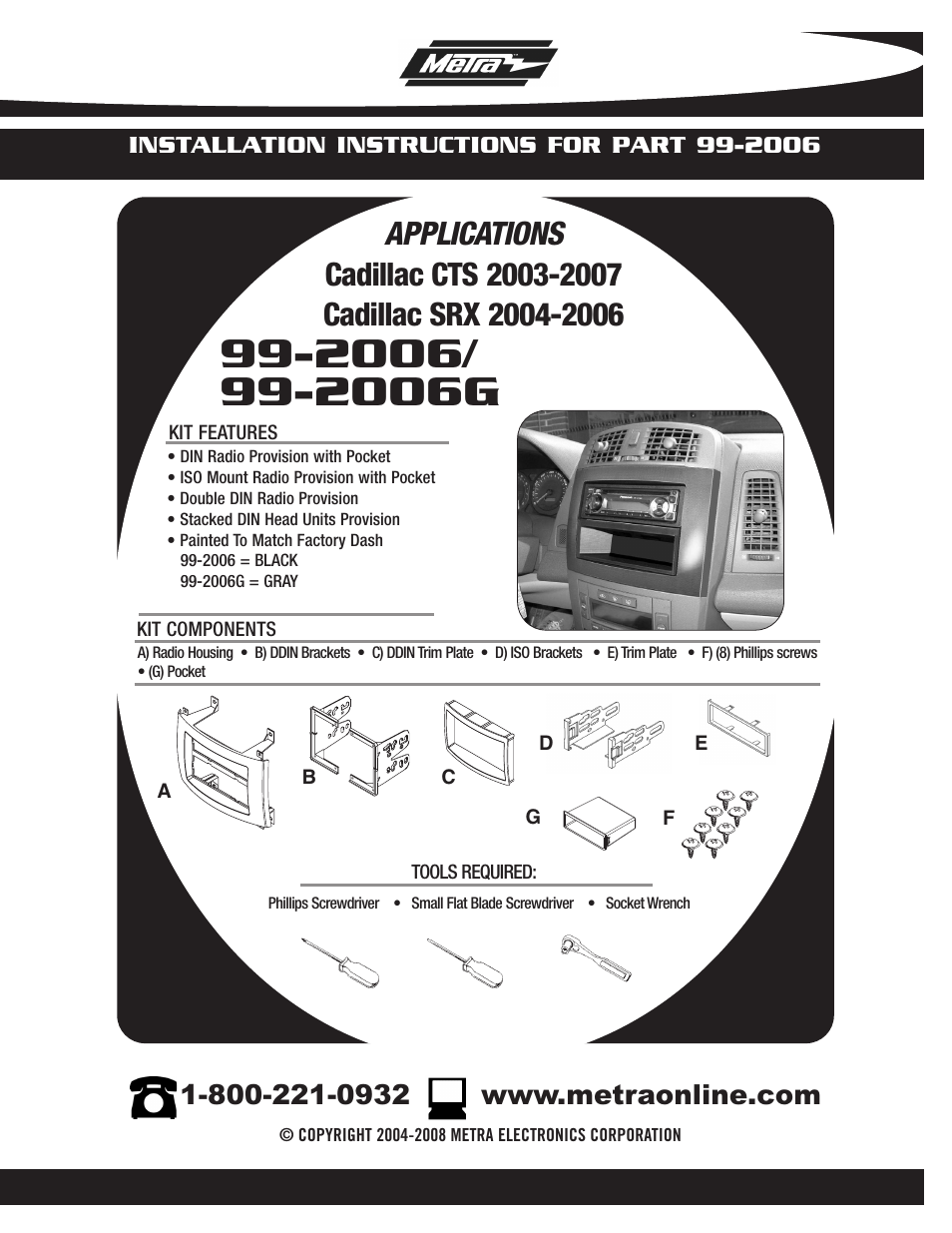 Metra Electronics 99-2006G User Manual | 8 pages