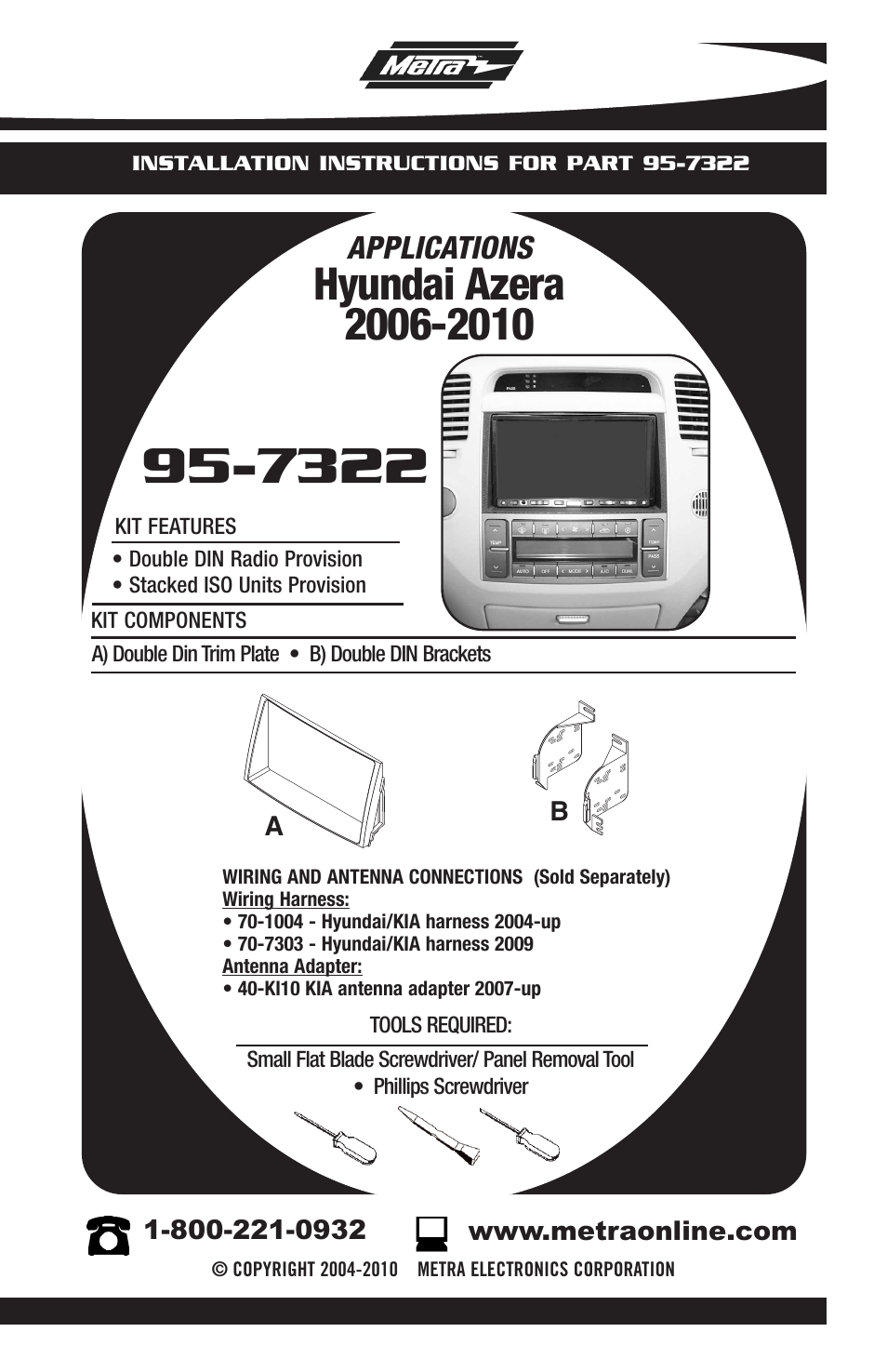 Metra Electronics 95-7322 User Manual | 8 pages
