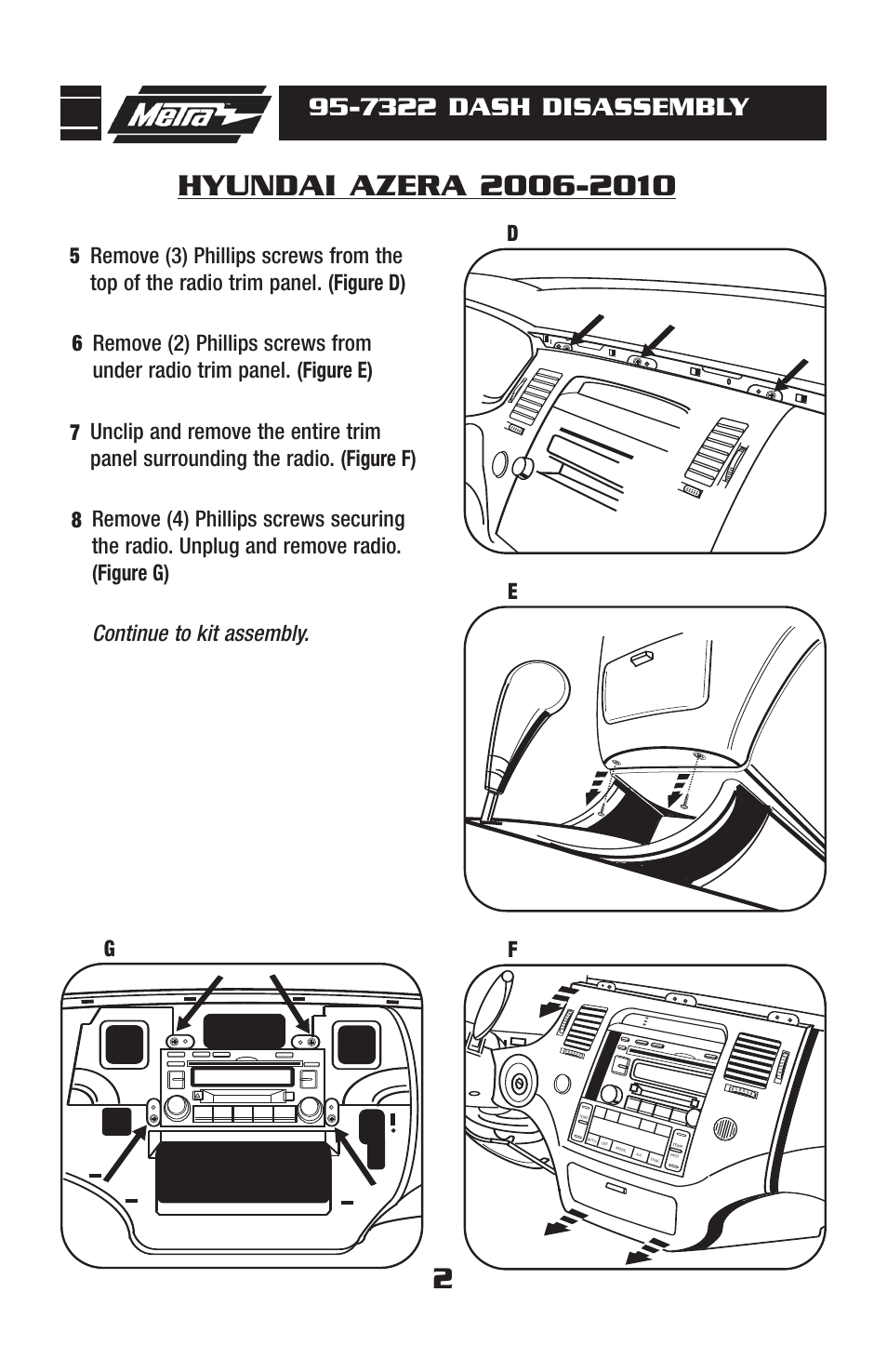 7322 dash disassembly | Metra Electronics 95-7322 User Manual | Page 4 / 8