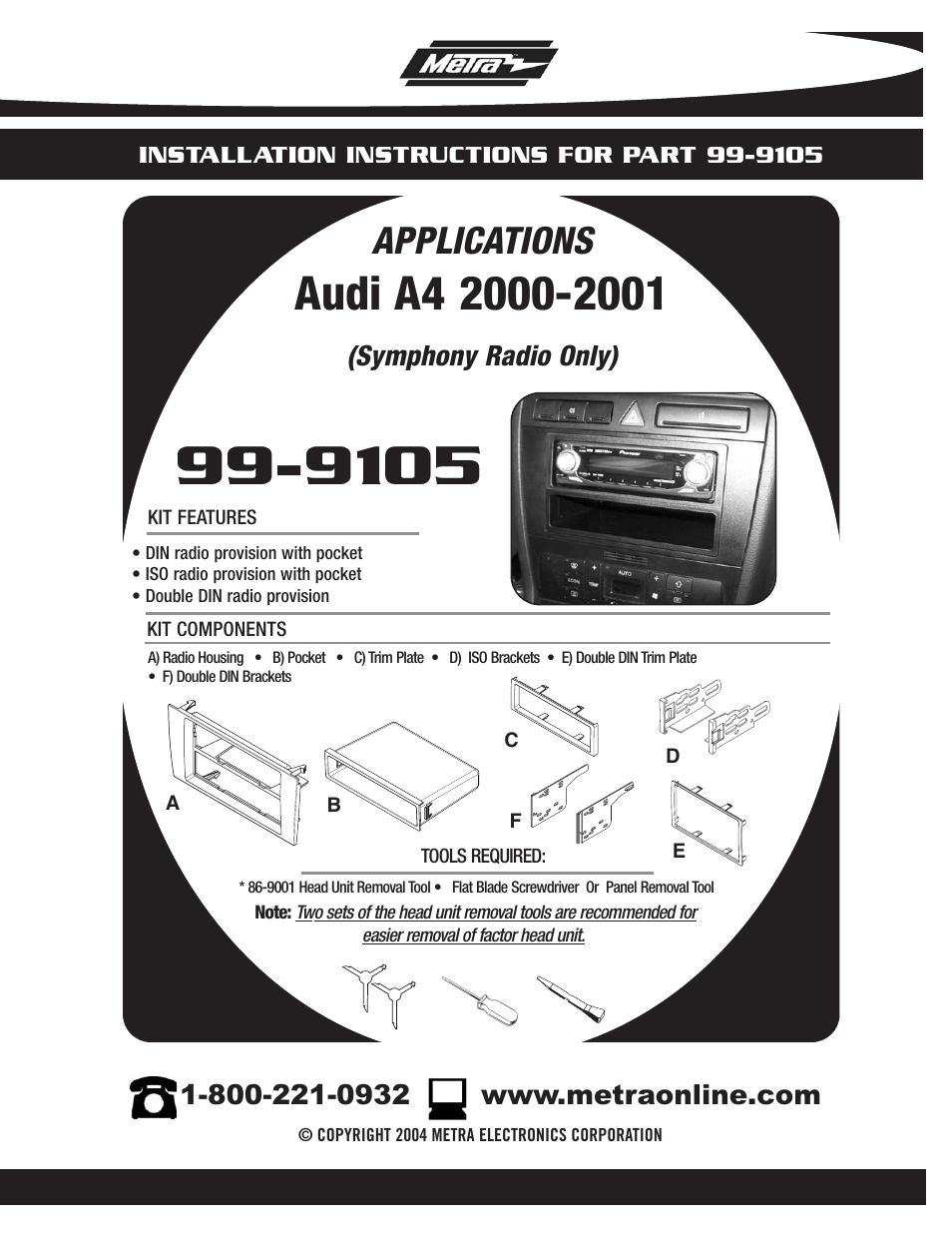 Metra Electronics 99-9105 User Manual | 8 pages