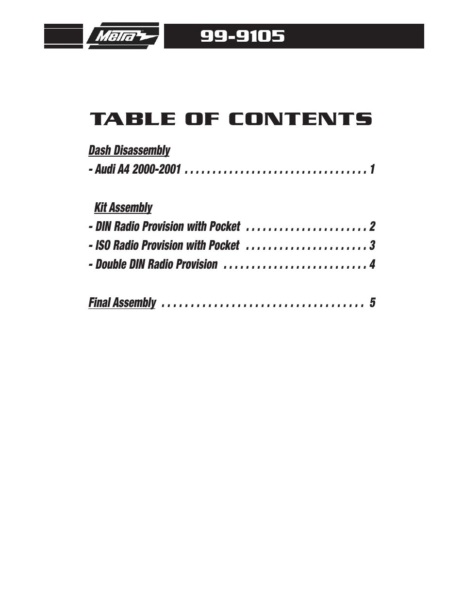 Metra Electronics 99-9105 User Manual | Page 2 / 8