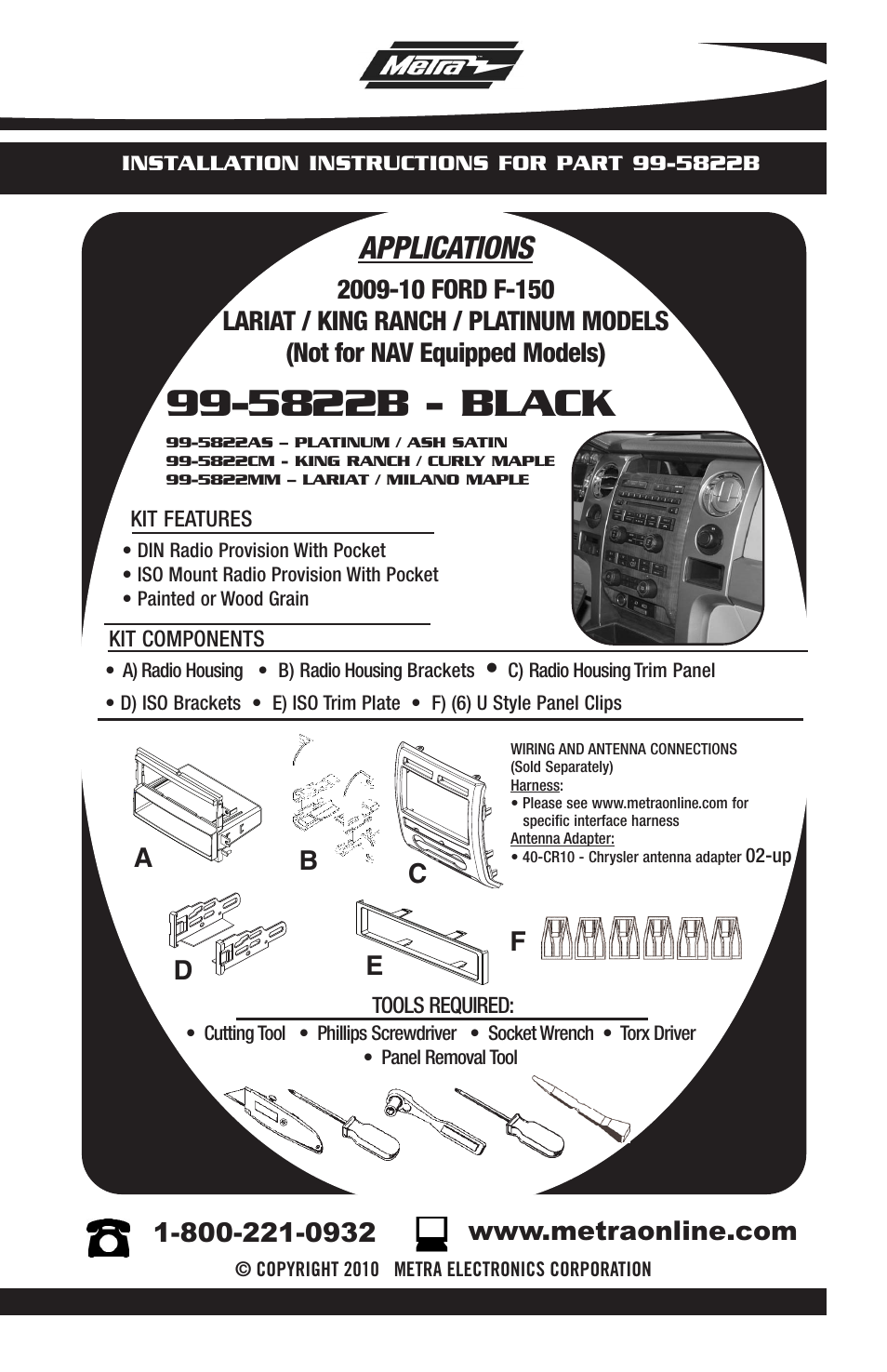 Metra Electronics 99-5822B User Manual | 8 pages