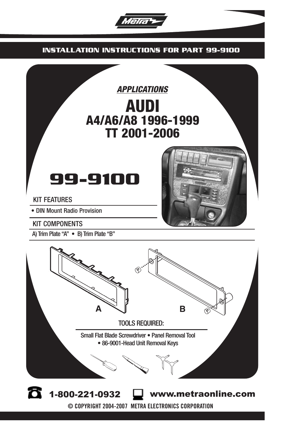 Metra Electronics 99-9100 User Manual | 8 pages