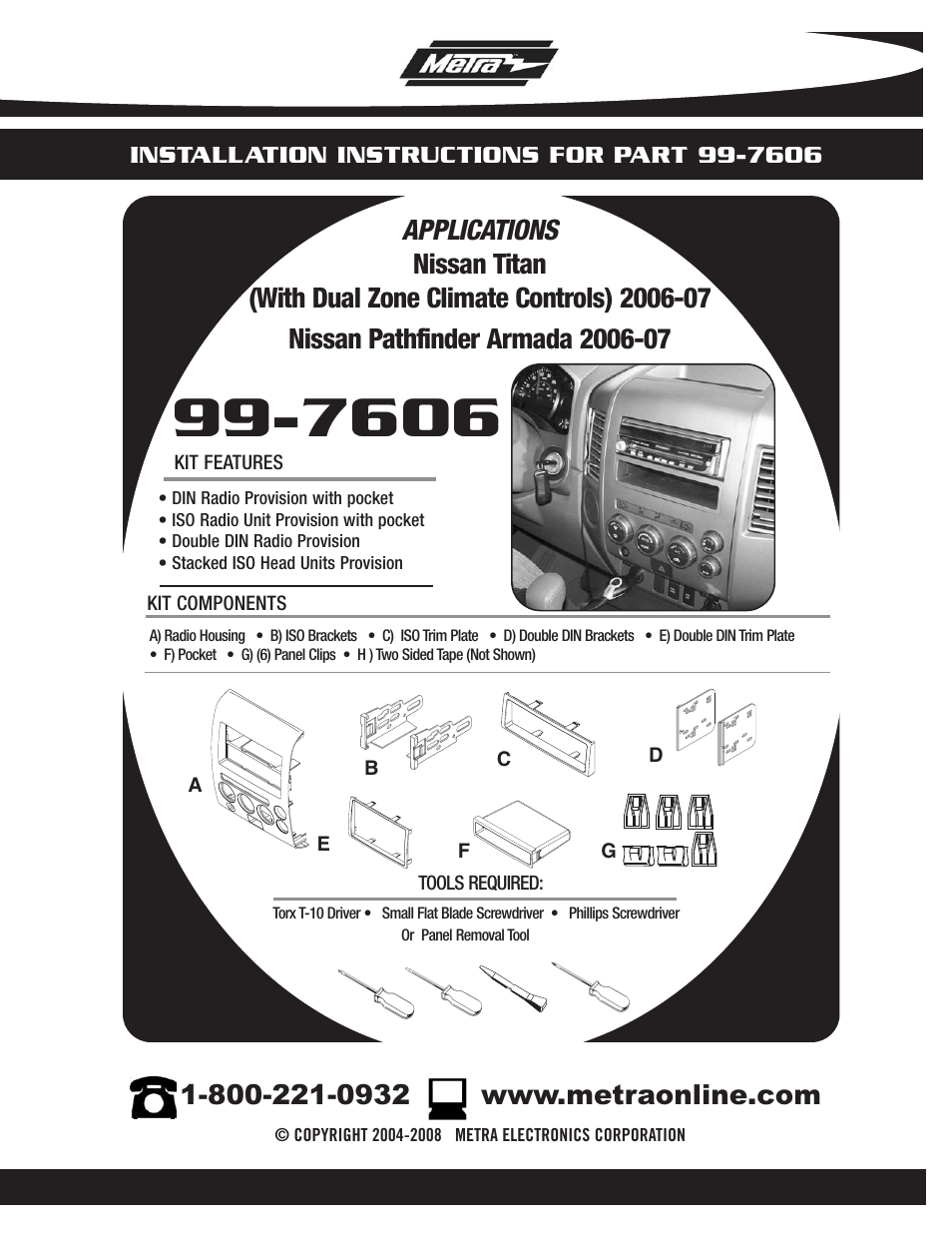 Metra Electronics 99-7606 User Manual | 12 pages