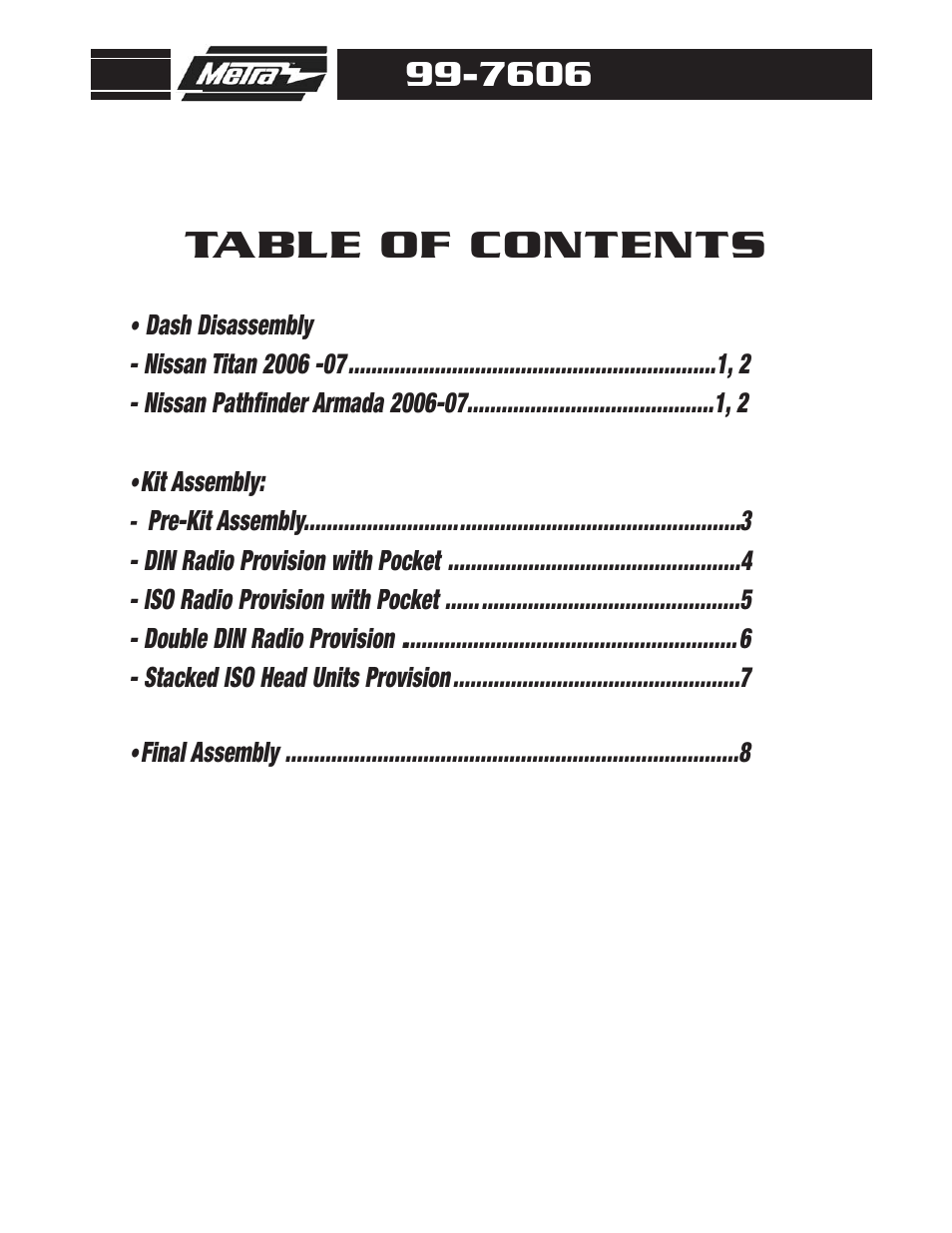 Metra Electronics 99-7606 User Manual | Page 2 / 12