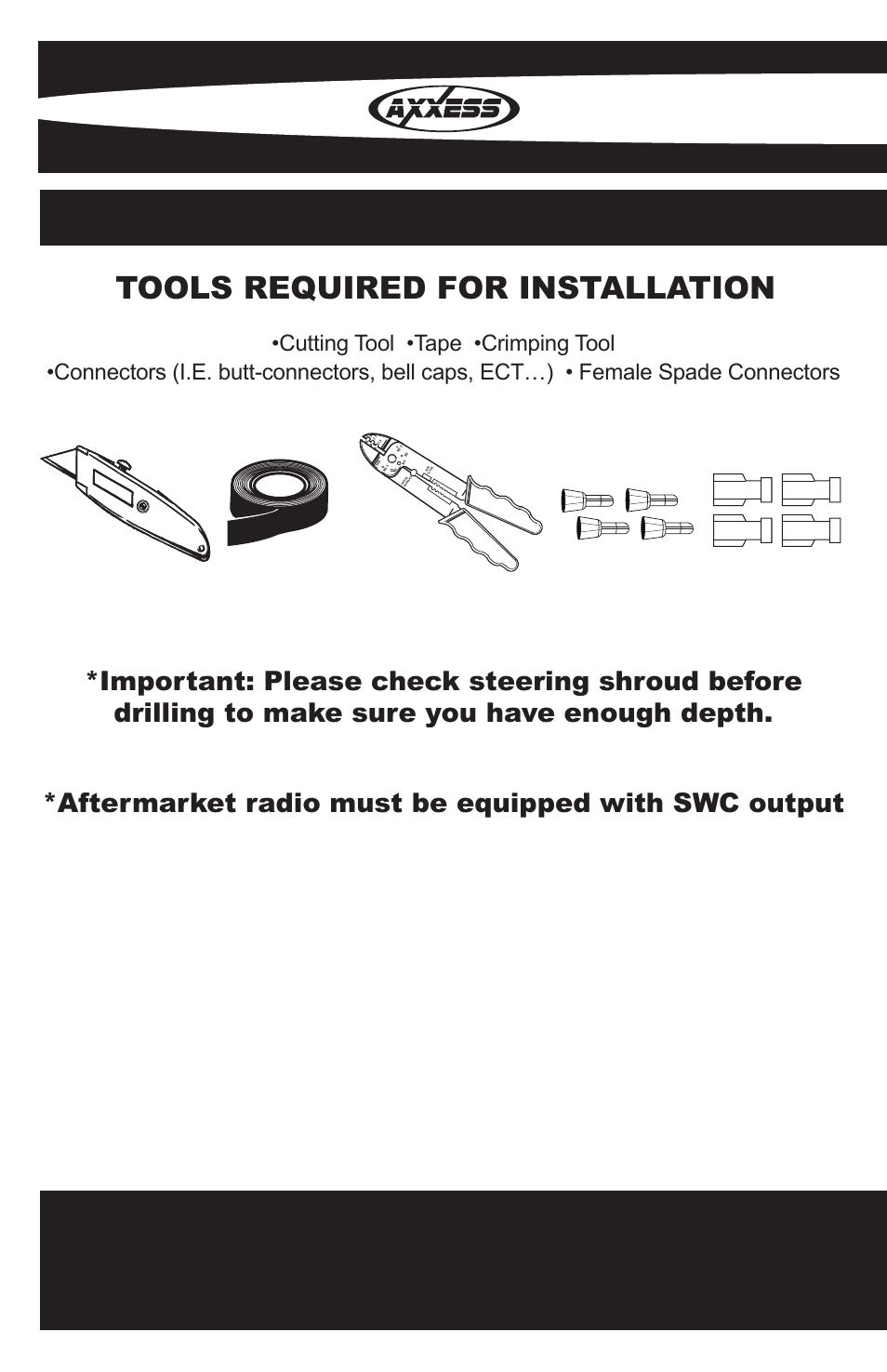 Tools required for installation | Metra Electronics Automobile Parts User Manual | Page 2 / 16