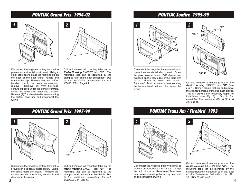 Pontiac trans am / firebird 1993 | Metra Electronics 99-3009 User Manual | Page 4 / 4