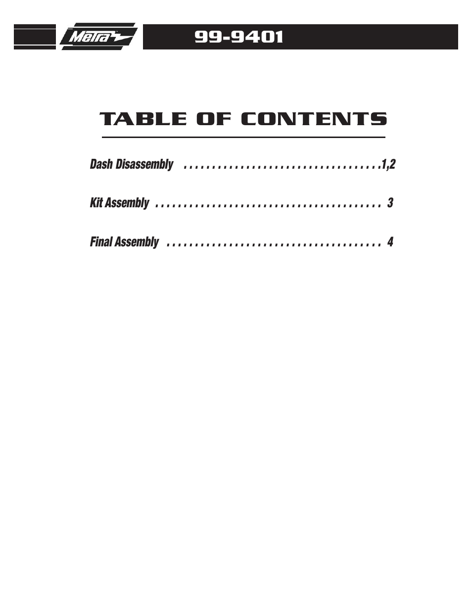 Metra Electronics 99-9401 User Manual | Page 2 / 8