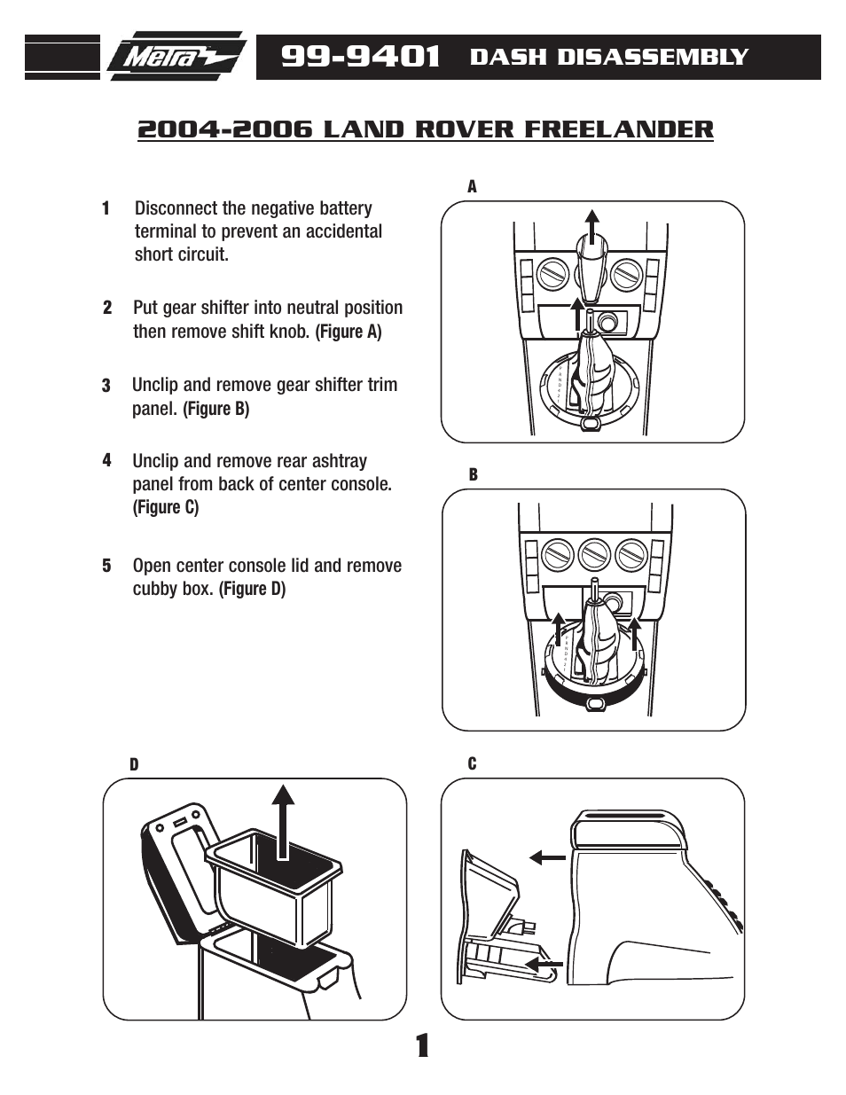 Dash disassembly | Metra Electronics 99-9401 User Manual | Page 3 / 8