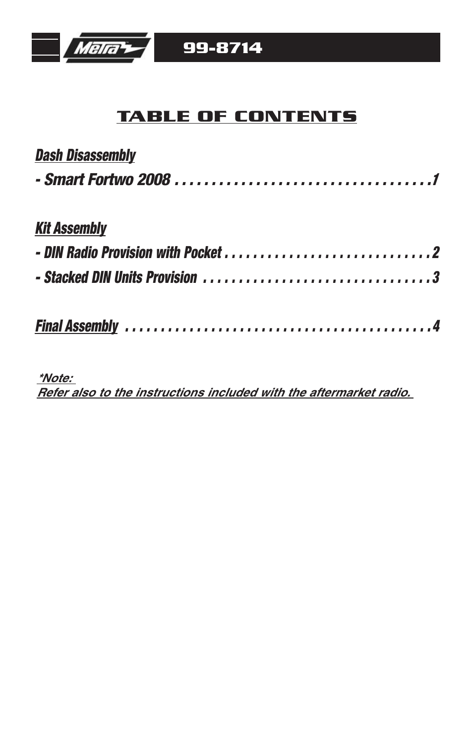 Metra Electronics 99-8714 User Manual | Page 2 / 8