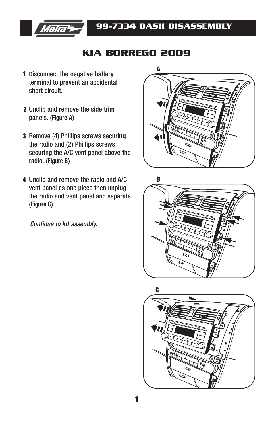 Kia borrego 2009 | Metra Electronics 99-7334 User Manual | Page 3 / 8