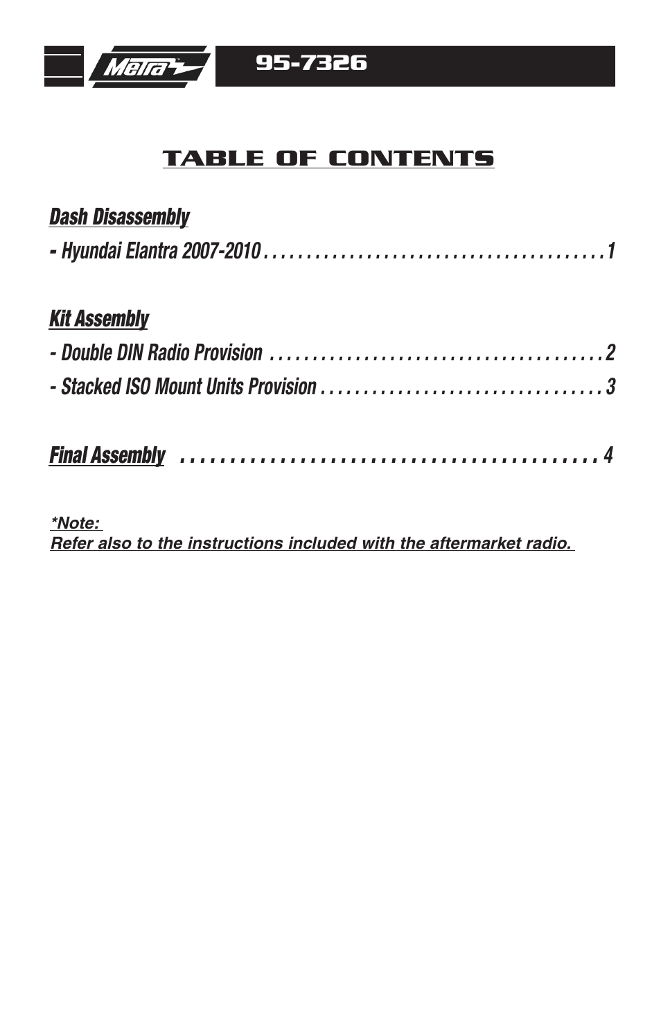 Metra Electronics 95-7326 User Manual | Page 2 / 8