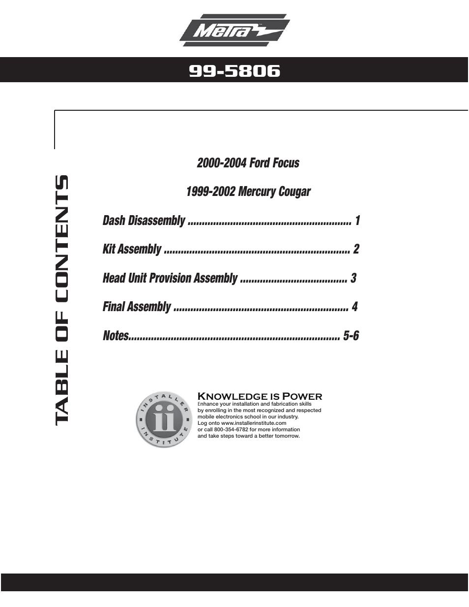 Metra Electronics 99-5806 User Manual | Page 2 / 12