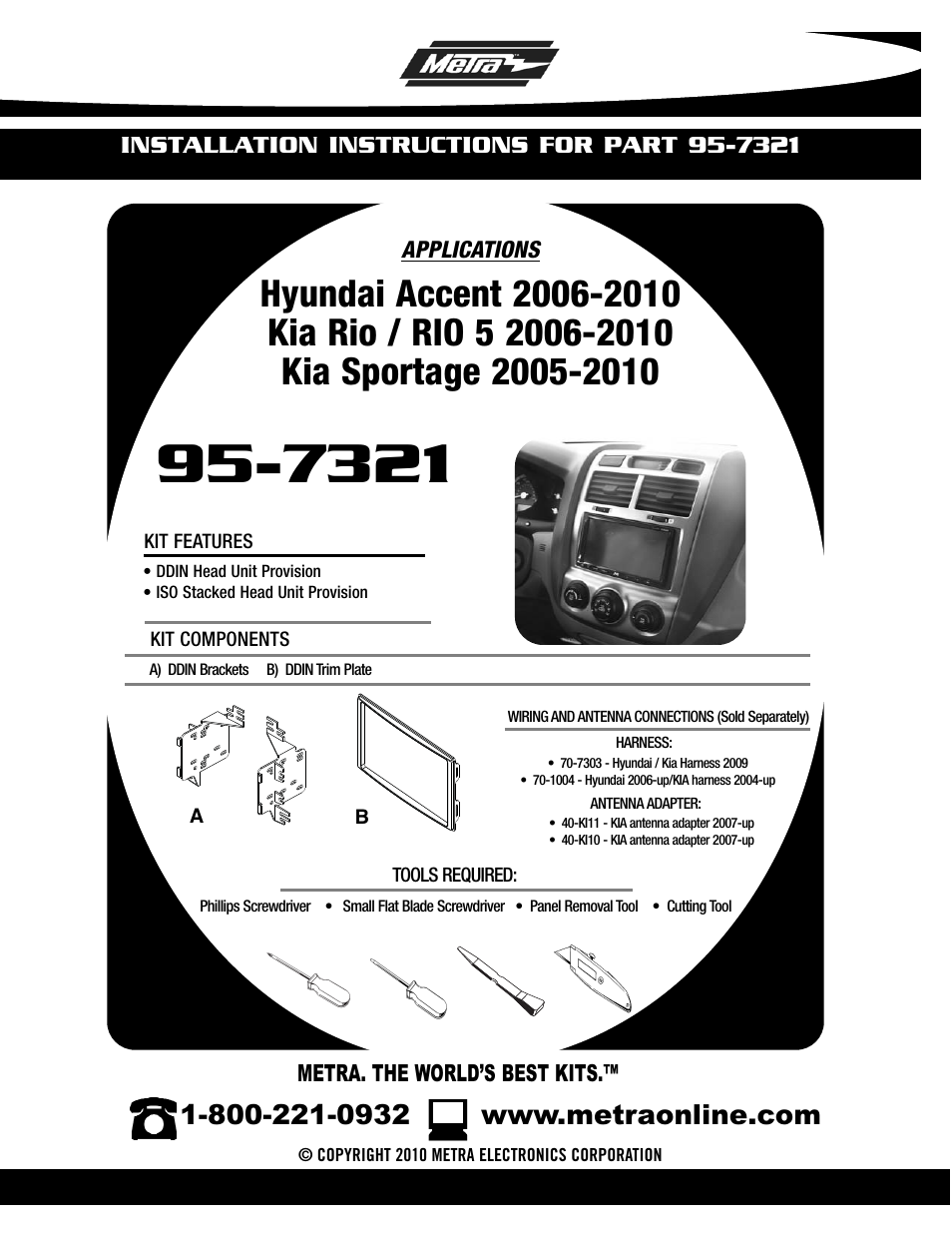 Metra Electronics 95-7321 User Manual | 8 pages