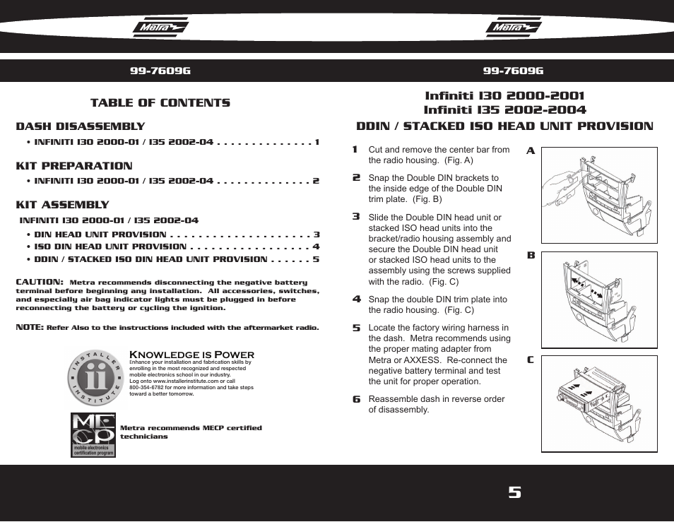 Metra Electronics 99-7609G User Manual | Page 2 / 4