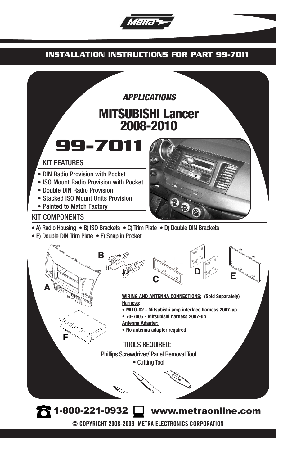 Metra Electronics 99-7011 User Manual | 12 pages