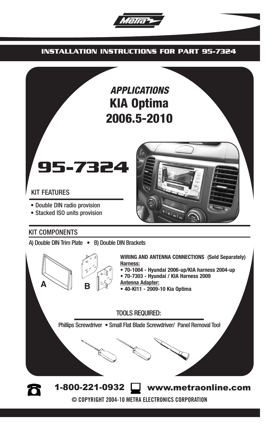 Metra Electronics 95-7324 User Manual | 8 pages