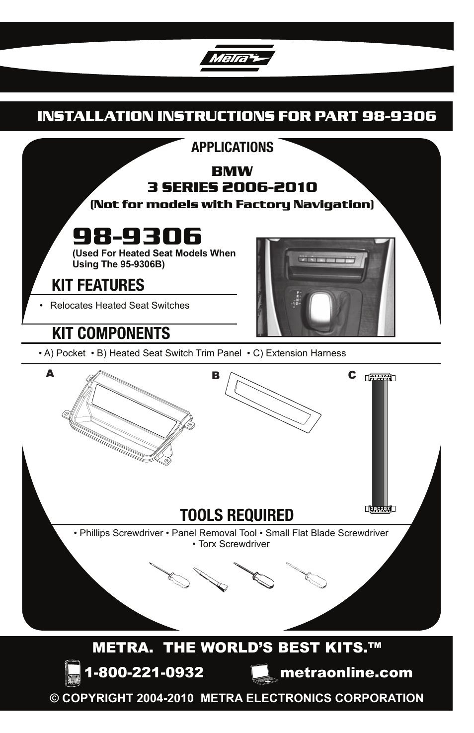 Metra Electronics 98-9306 User Manual | 12 pages