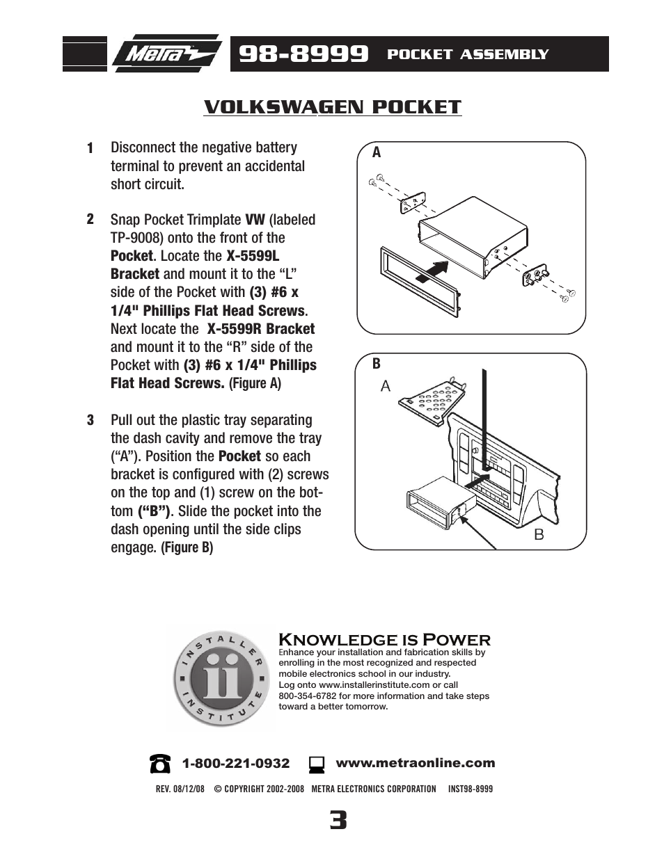 Volkswagen pocket | Metra Electronics 98-8999 User Manual | Page 4 / 4