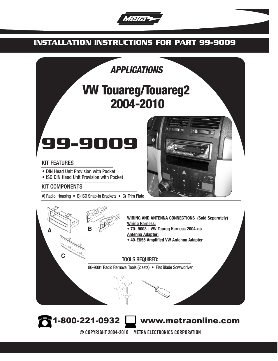 Metra Electronics 99-9009 User Manual | 8 pages