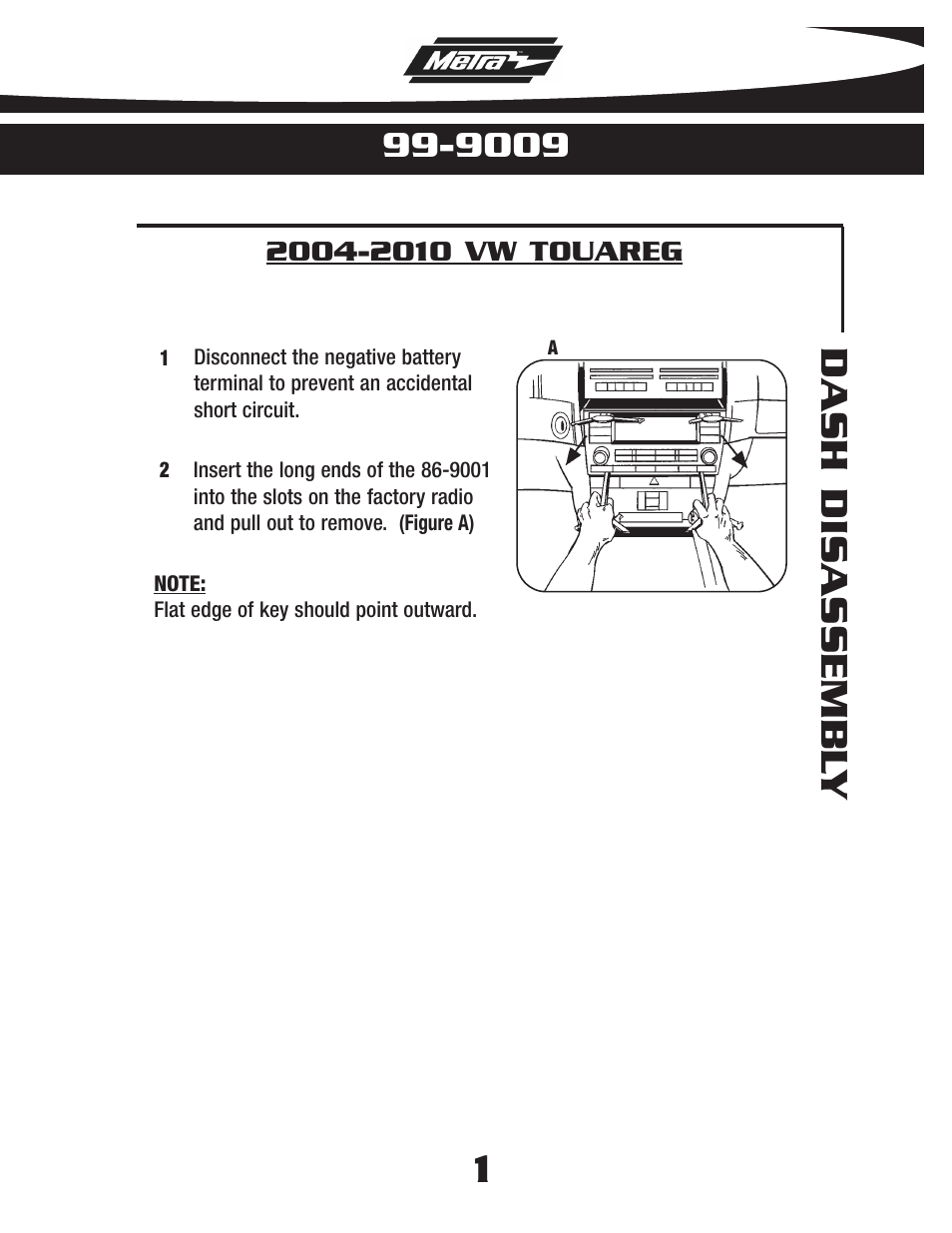 Dash disassembl y | Metra Electronics 99-9009 User Manual | Page 3 / 8