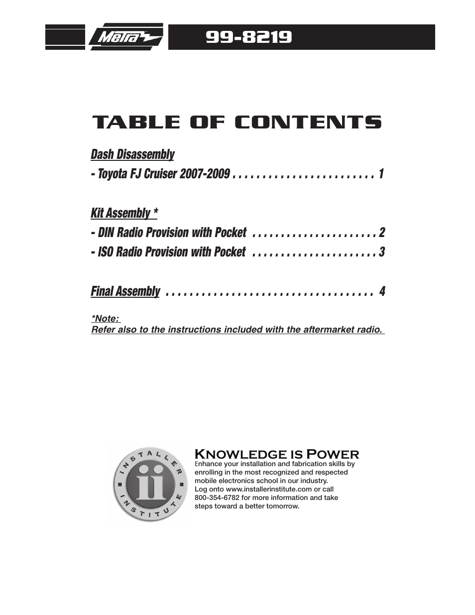 Metra Electronics 99-8219 User Manual | Page 2 / 8
