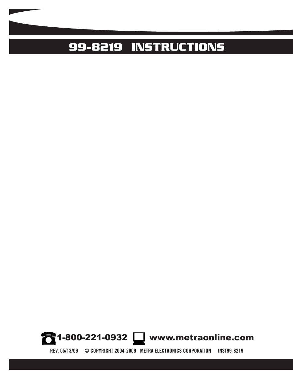 8219 instructions | Metra Electronics 99-8219 User Manual | Page 8 / 8