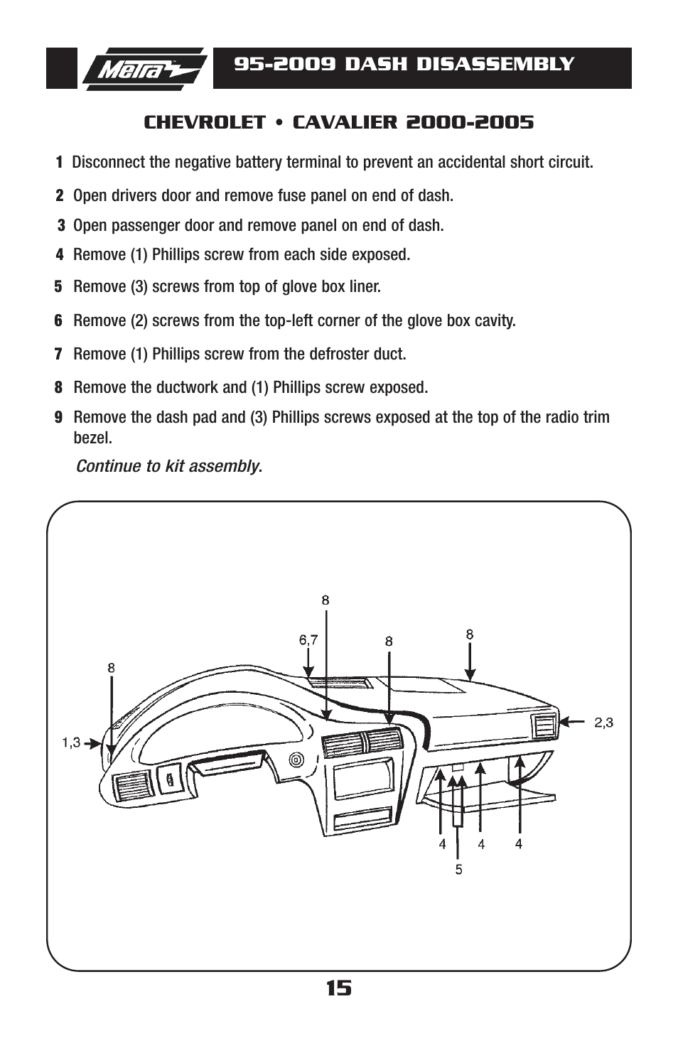 Metra Electronics 95-2009 User Manual | Page 15 / 52