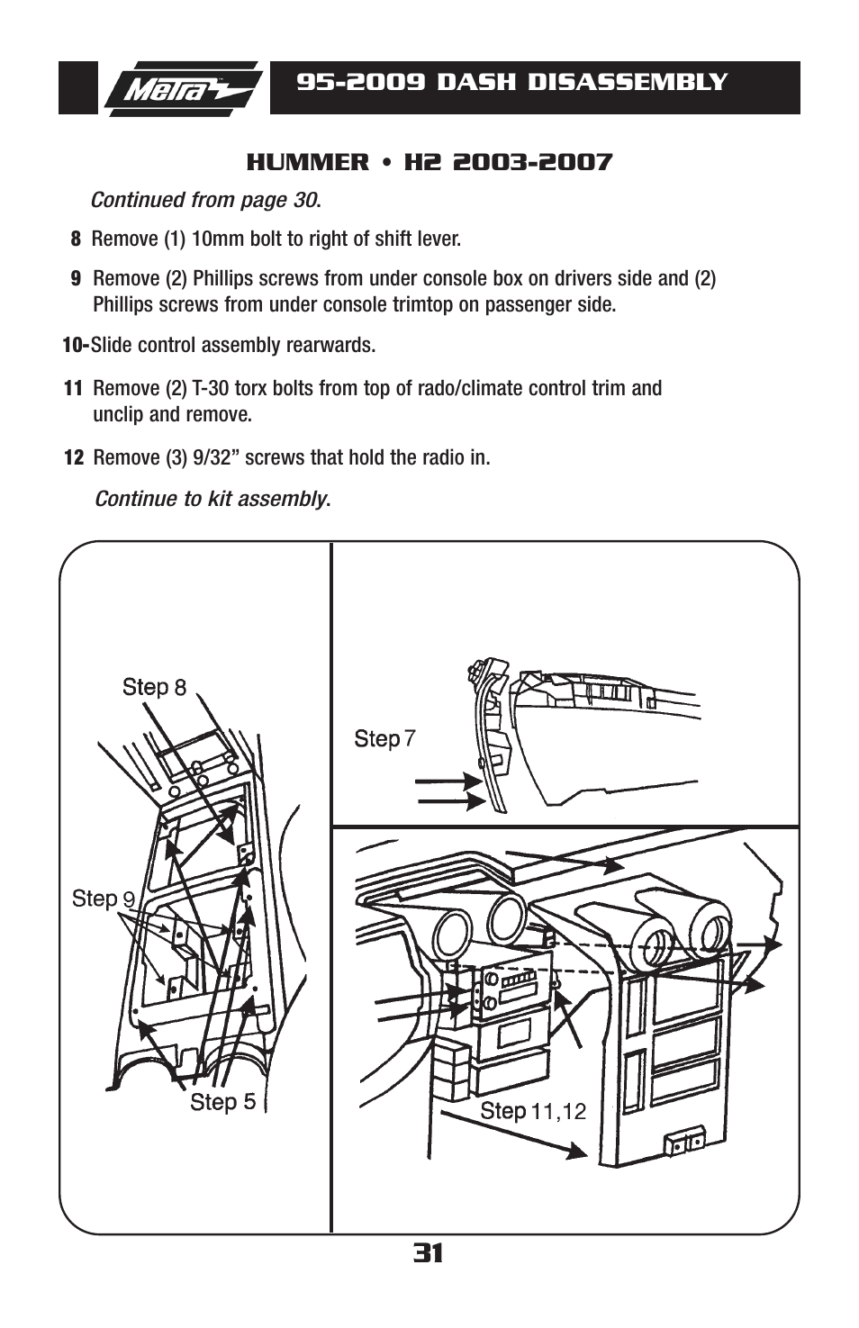 Metra Electronics 95-2009 User Manual | Page 31 / 52