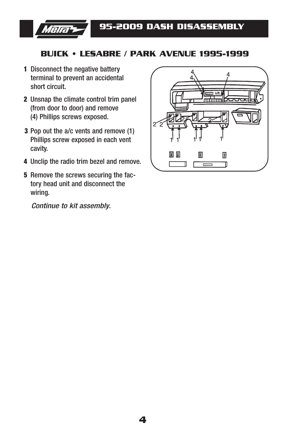 Metra Electronics 95-2009 User Manual | Page 4 / 52