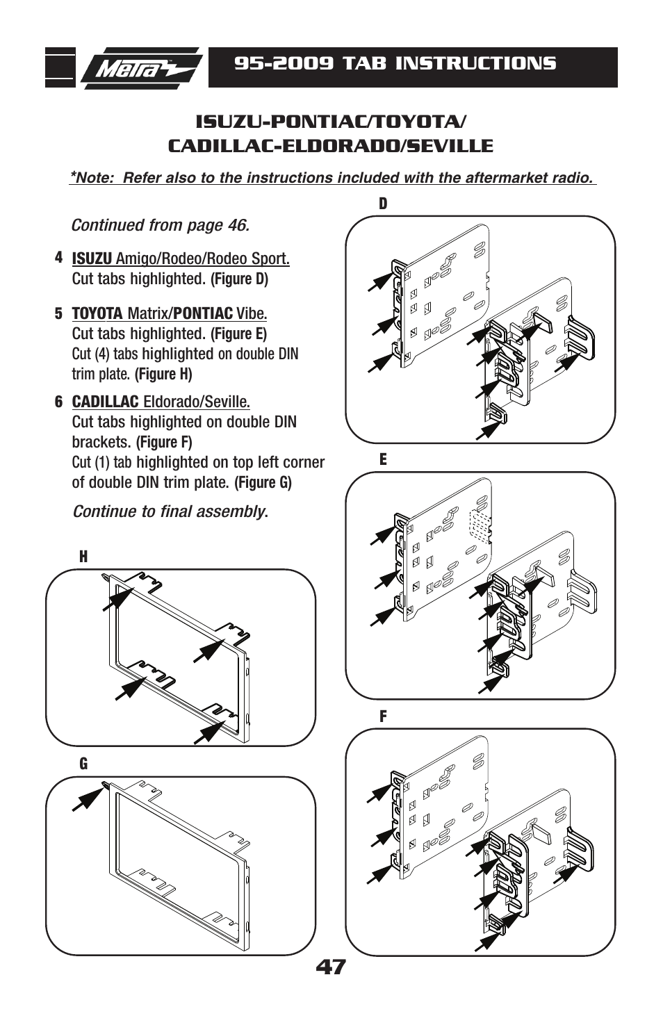 Metra Electronics 95-2009 User Manual | Page 47 / 52