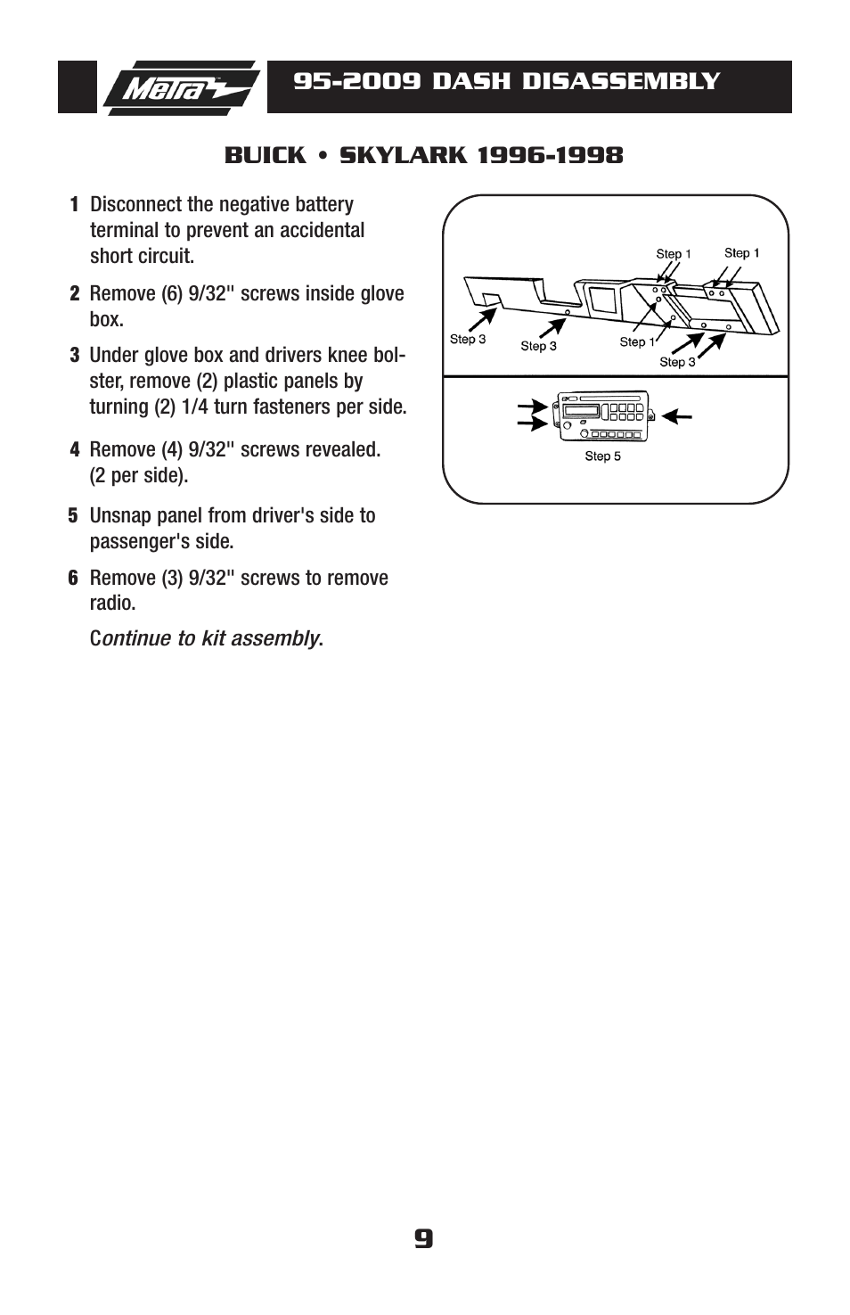 Metra Electronics 95-2009 User Manual | Page 9 / 52